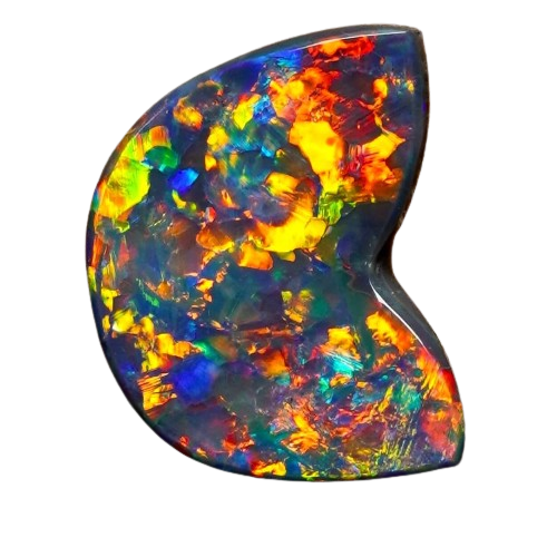 Experience the magic of Australian black opal rough, where the depths of the continent are captured in the natural play of vibrant colors.