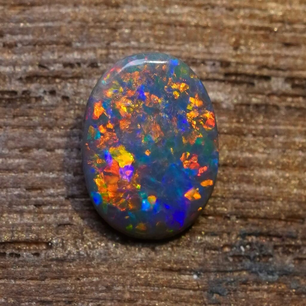 1.235cts, Stunning Kaleidoscopic Australian Black Opal