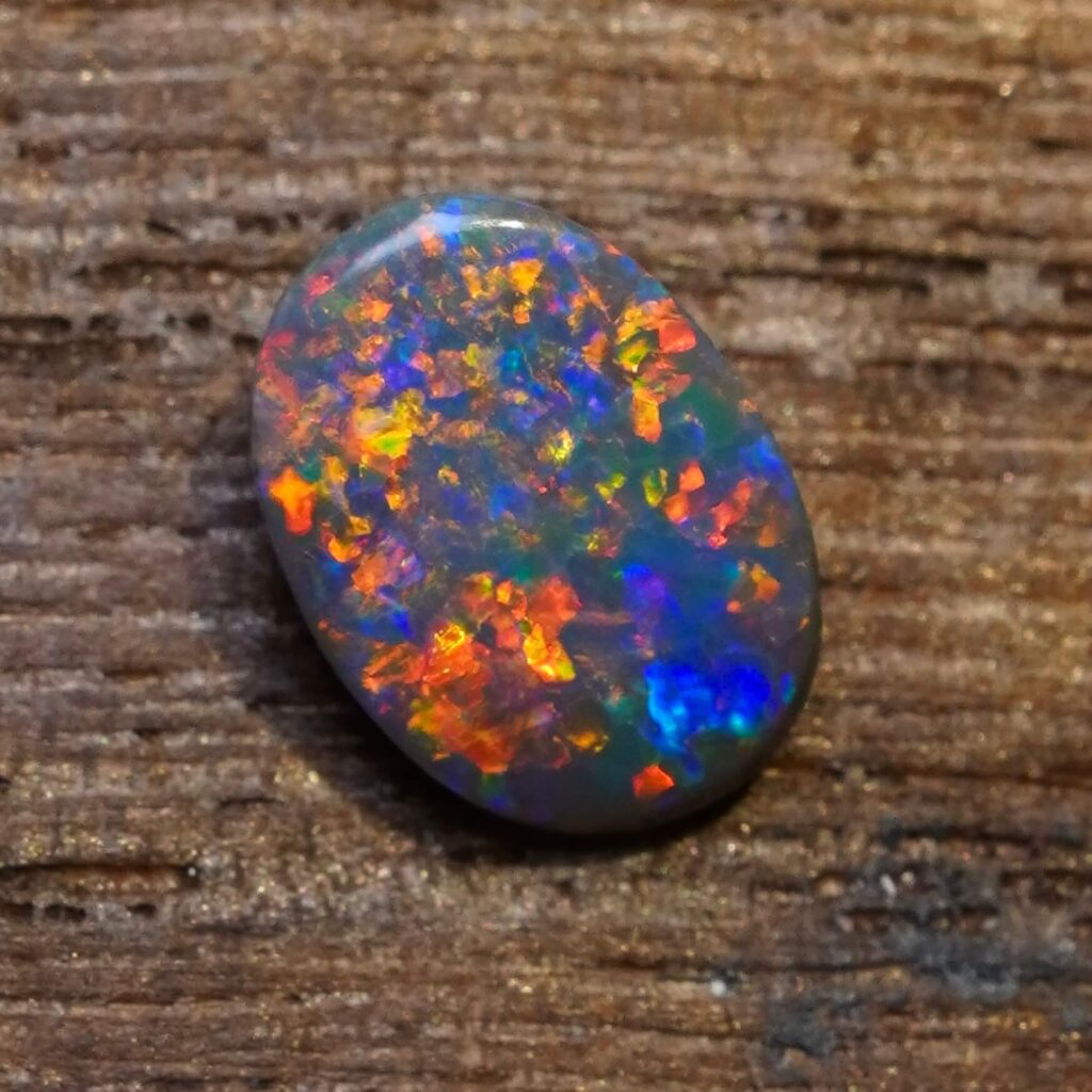 1.235cts, Stunning Kaleidoscopic Australian Black Opal