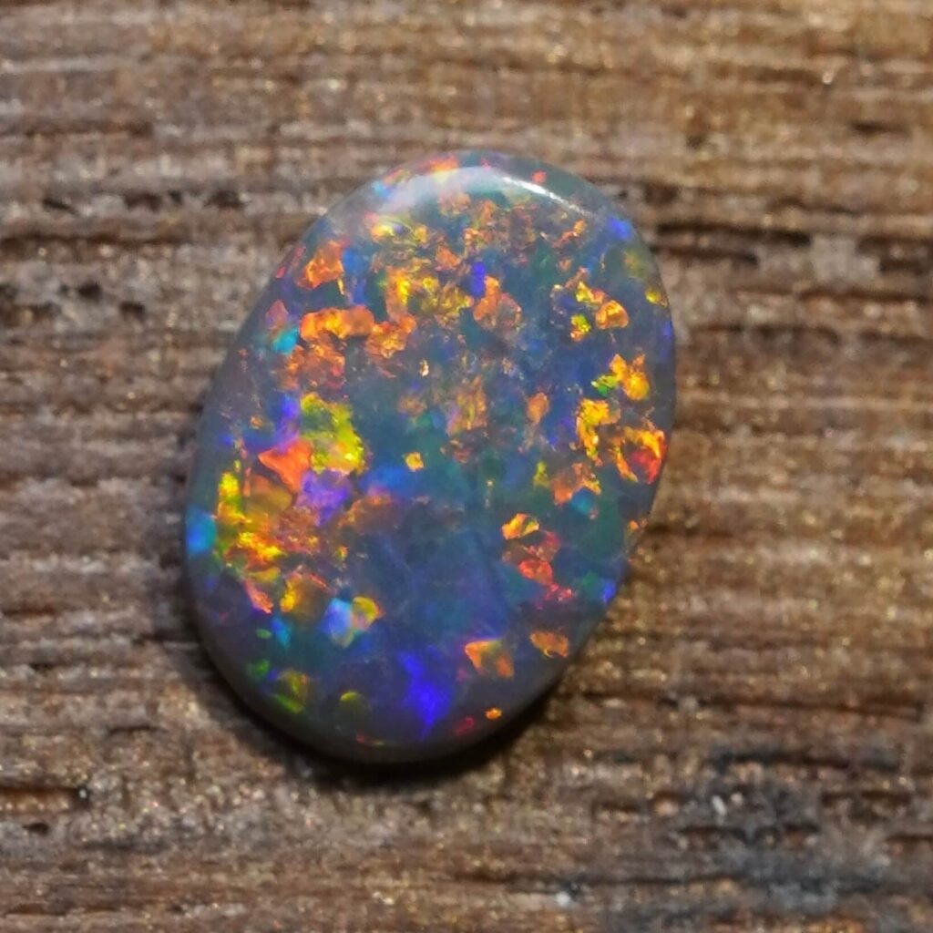 1.235cts, Stunning Kaleidoscopic Australian Black Opal