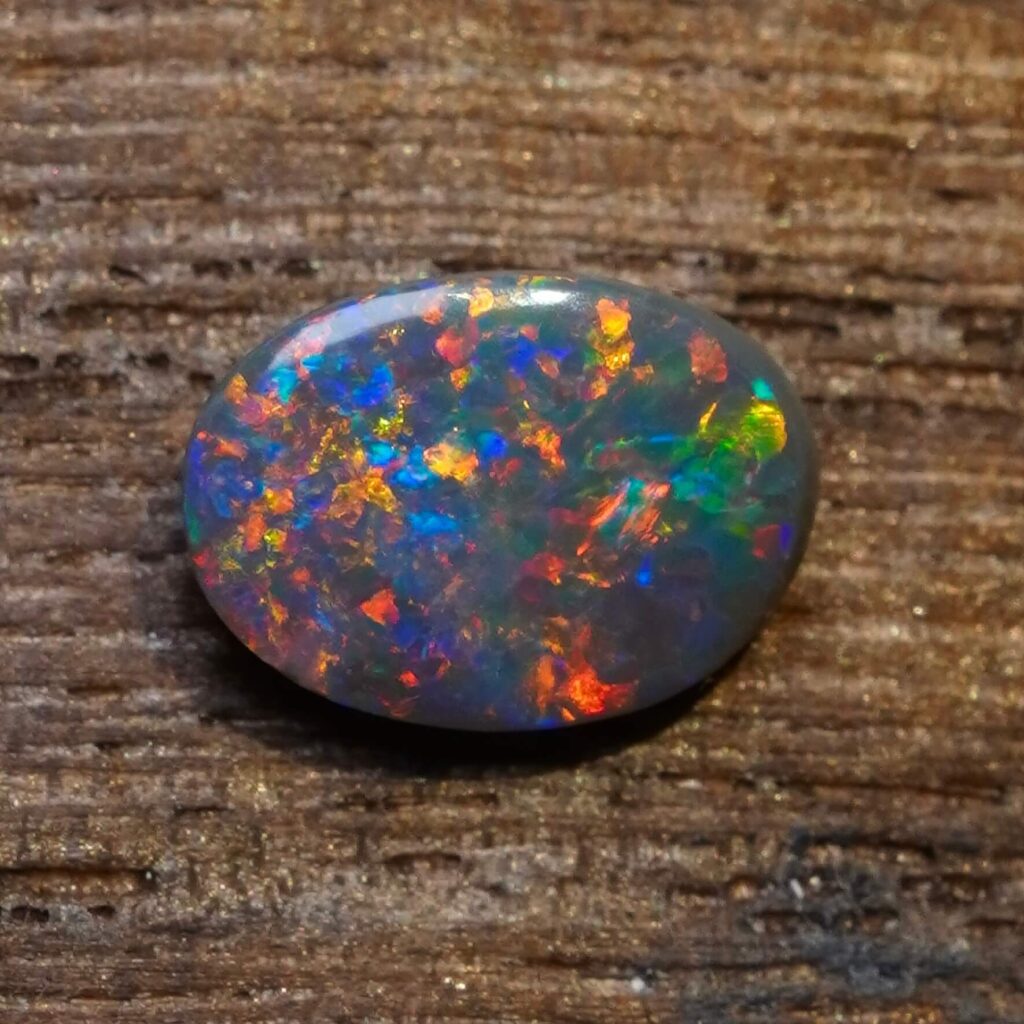 1.235cts, Stunning Kaleidoscopic Australian Black Opal