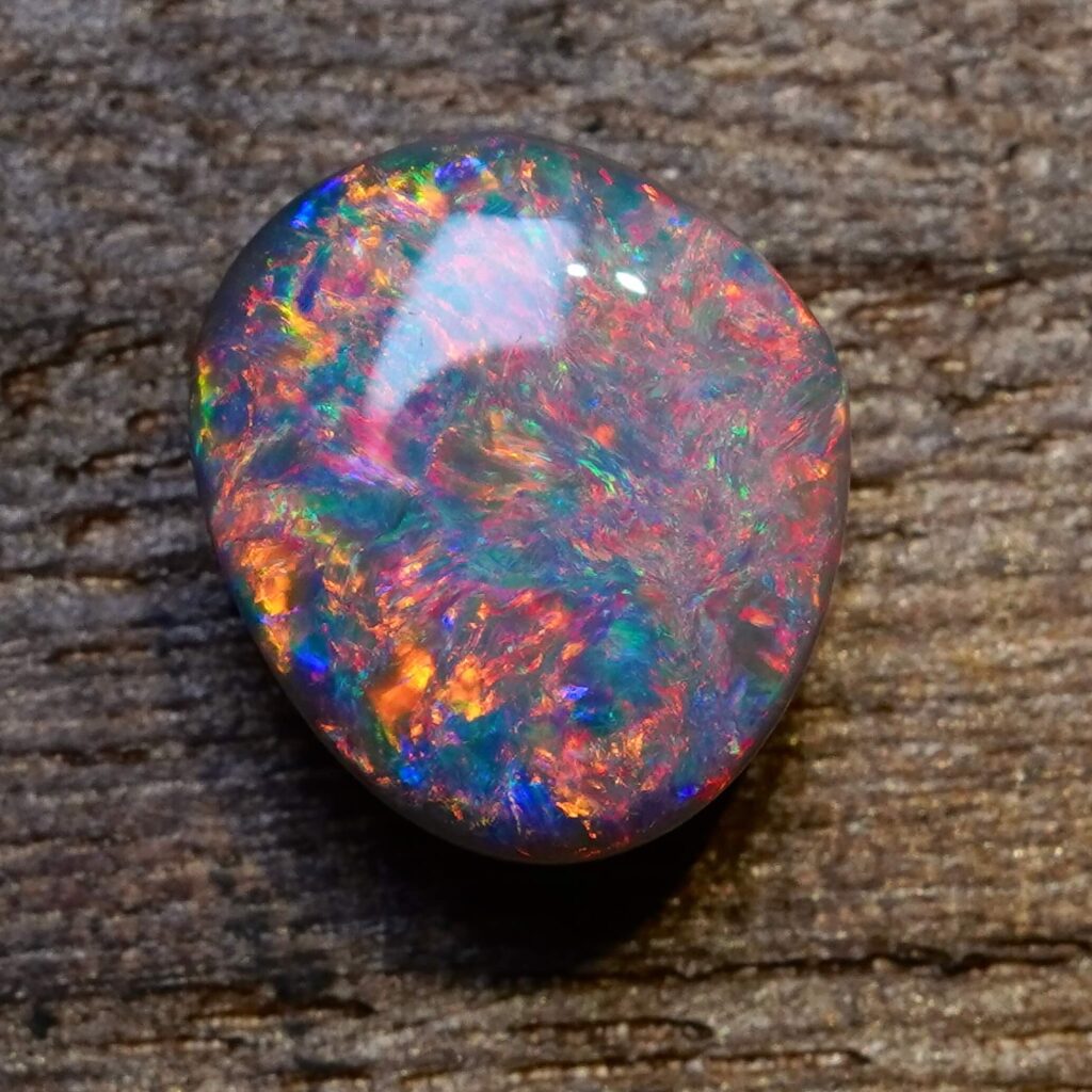 4.36cts, Firery Red Galaxy Australian Black Opal