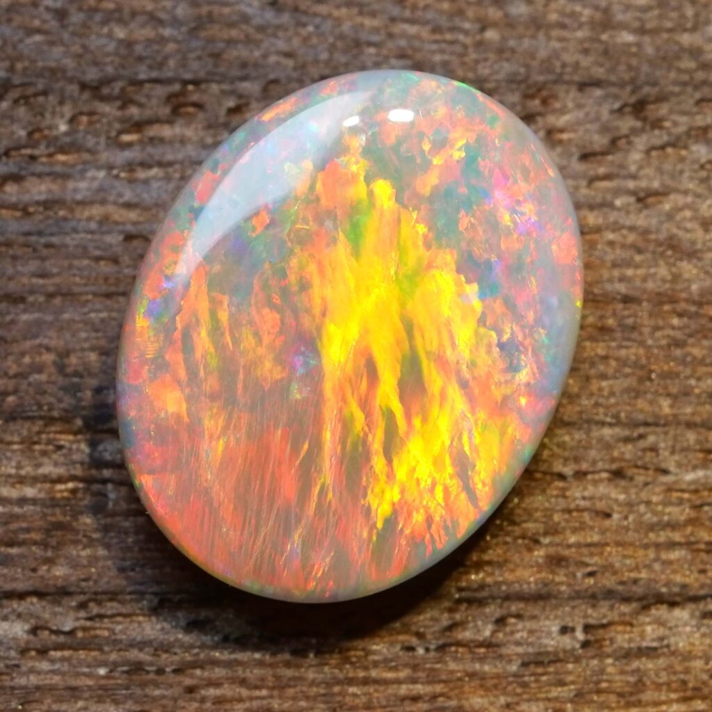 9.55cts, Fire Phoenix Top Grade Australian White Opal