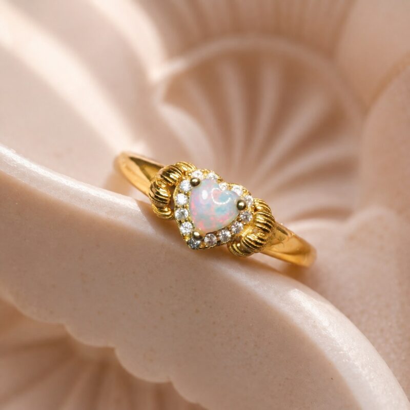Sterling Silver Australian Crystal Opal Ring