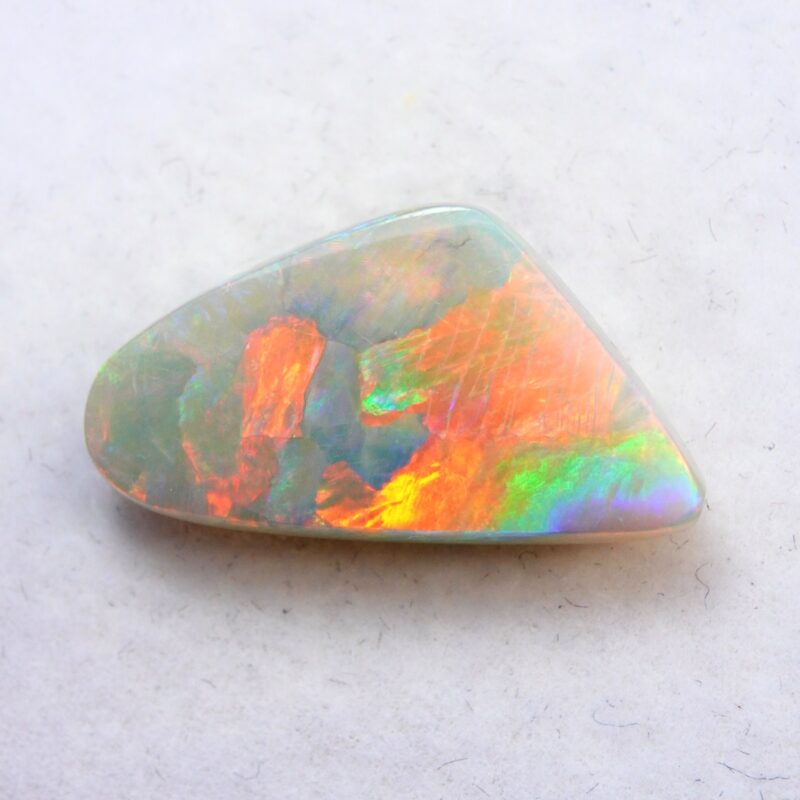 Australian Black Opal with Broad Rainbow Flashes