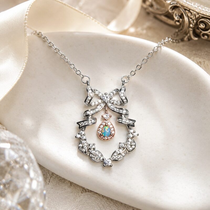Sterling Silver Australian Crystal Opal Pendant