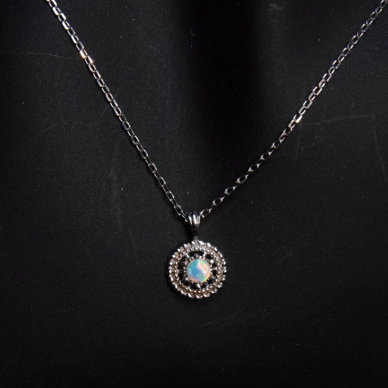 Sterling Silver Australian Crystal Opal Pendant