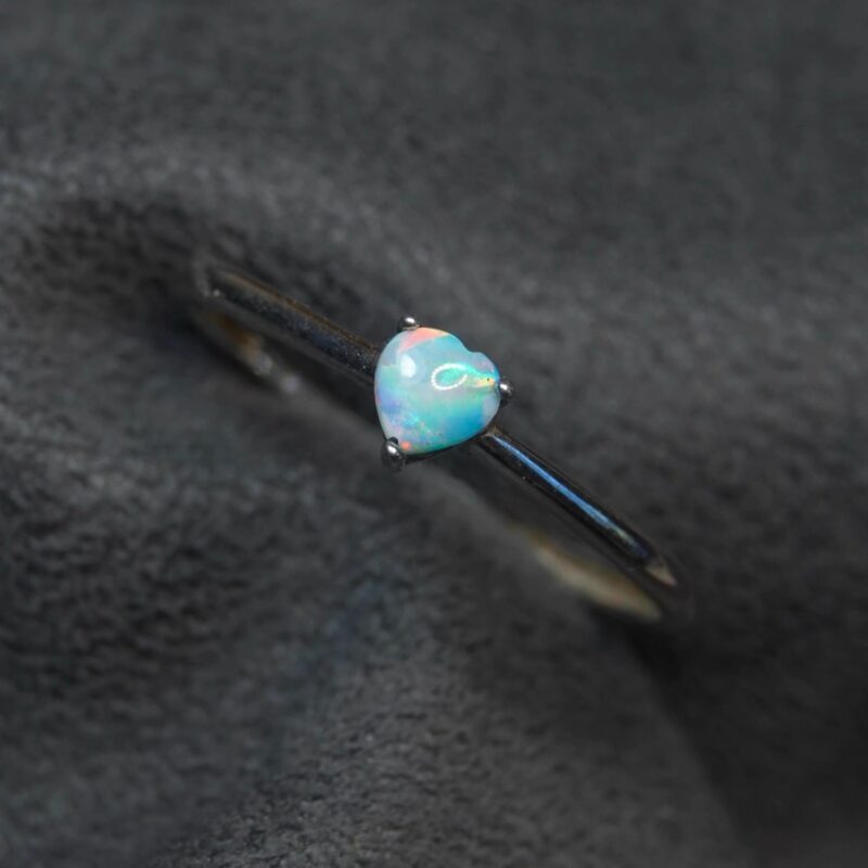 Sterling Silver Australian Crystal Opal Ring