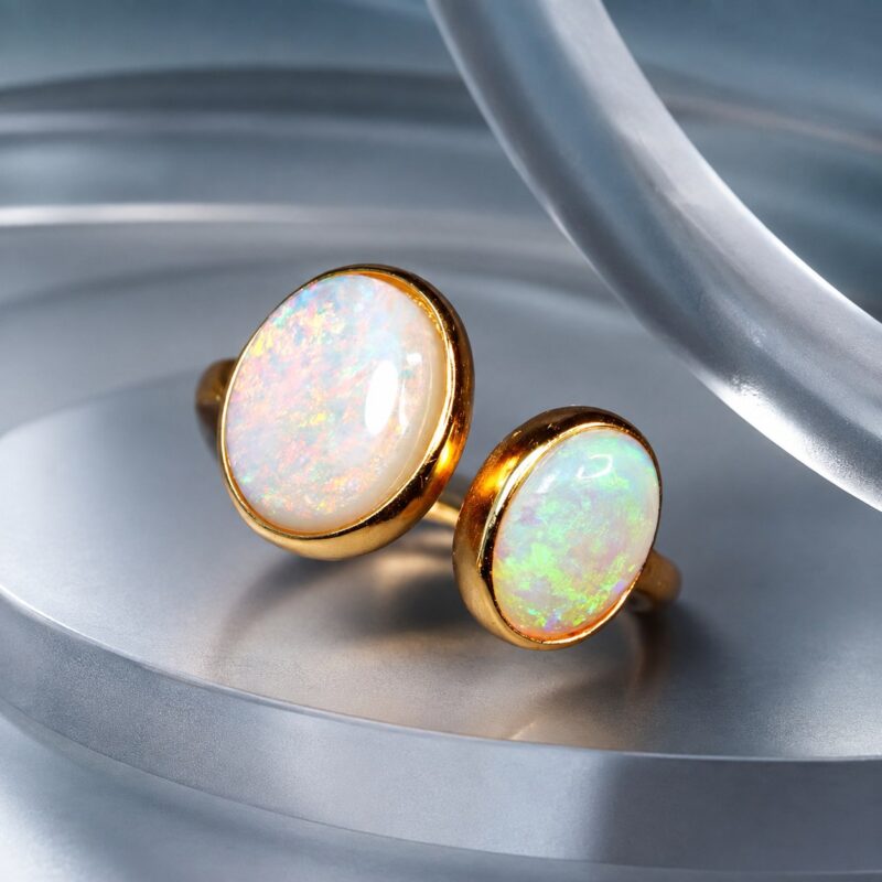 Sterling Silver Australian Crystal Opal Ring
