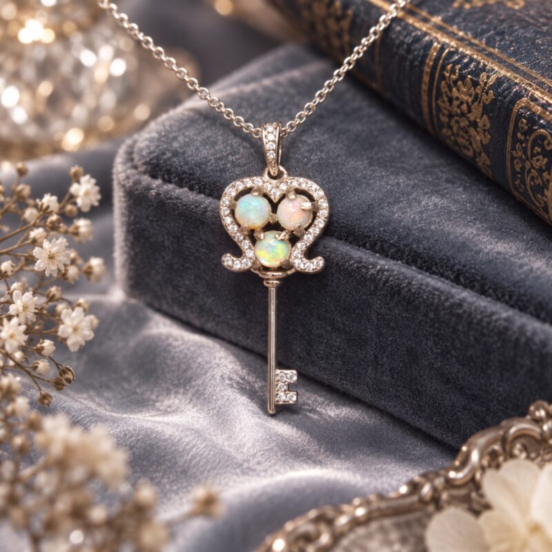 Sterling Silver Australian Crystal Opal Cluster Pendant