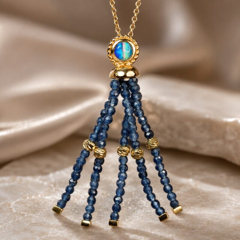 Sterling Silver Australian Crystal Opal Pendant