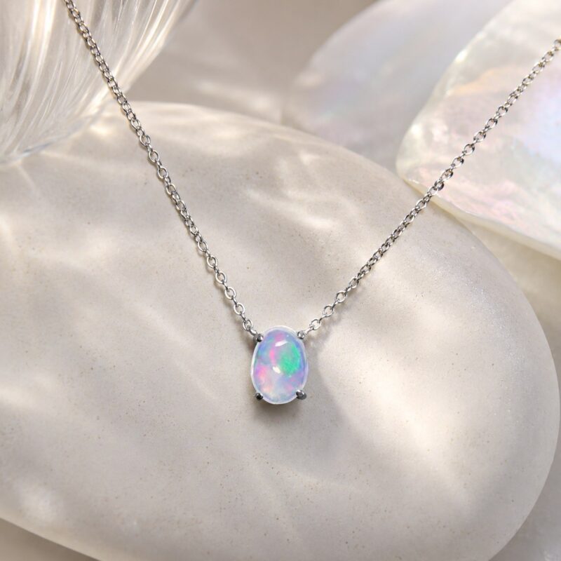 Sterling Silver Mexican Fire Opal Pendant