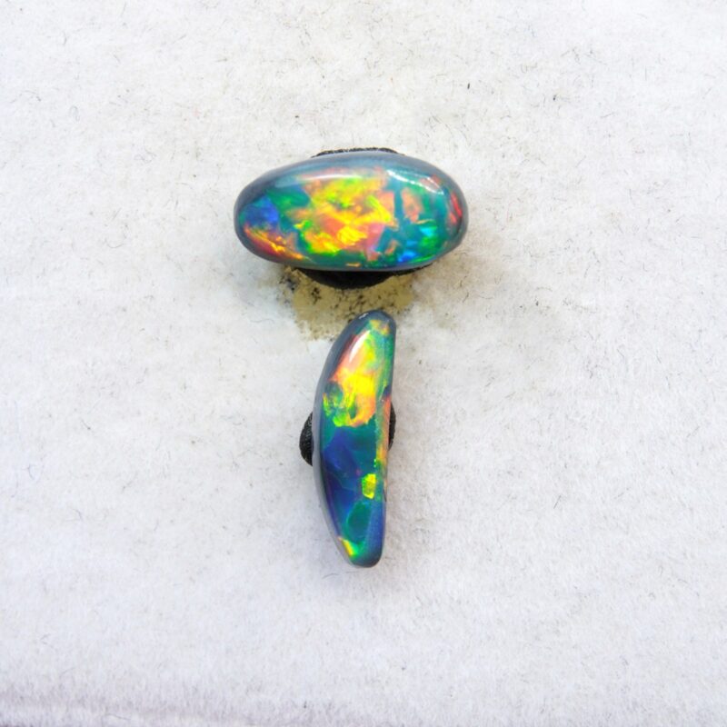 Australian Black Opal with Painterly Color