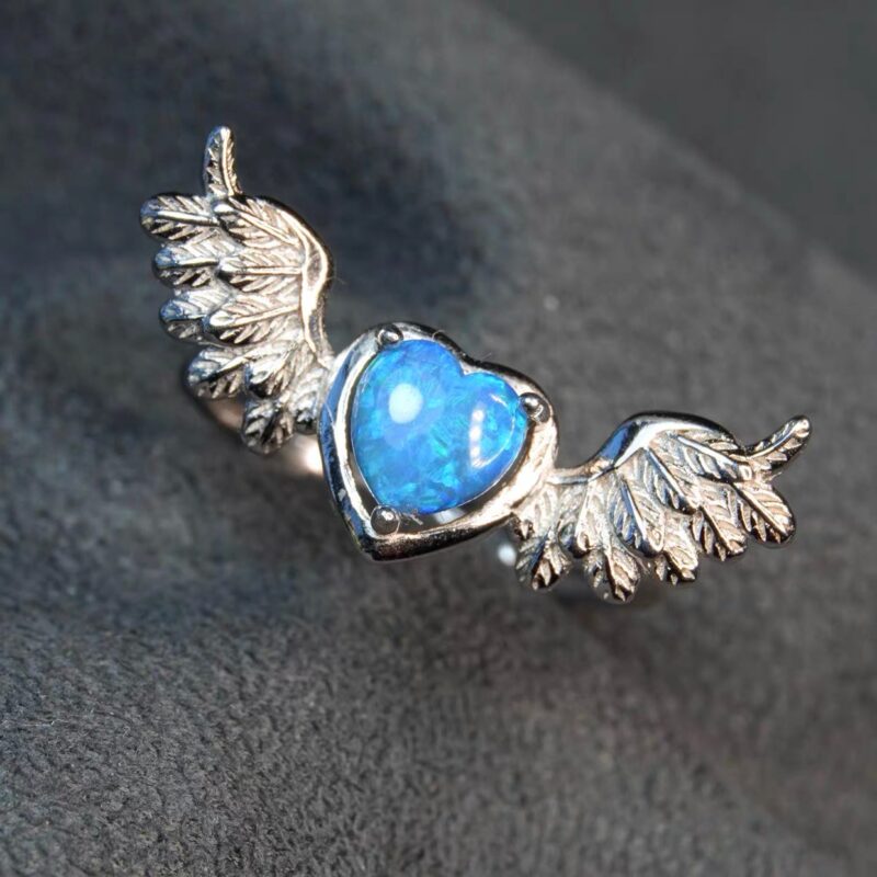 Sterling Silver Australian Crystal Opal Ring
