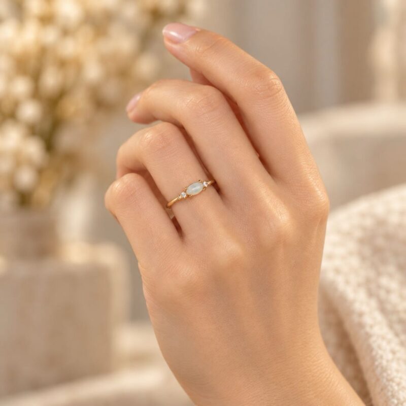 Sterling Silver Crystal Opal Ring
