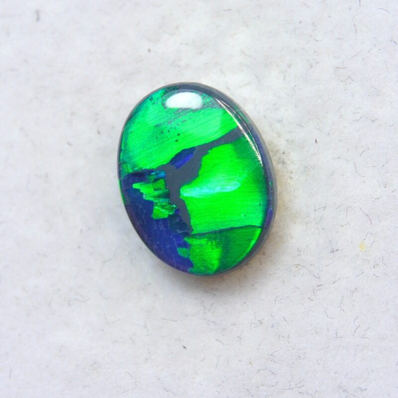 Australian Black Opal with Rolling Neon Flash