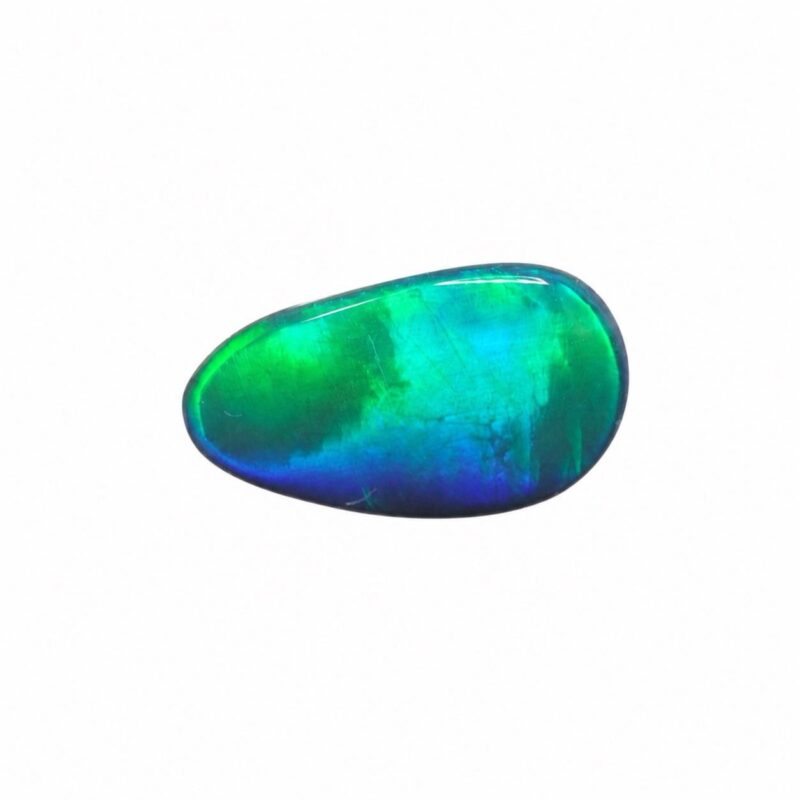 Australian Black Opal with Sweeping Aurora Colors