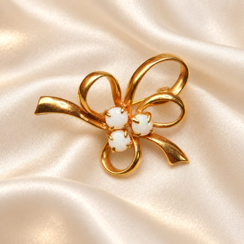 Sterling Silver Australian Crystal Opal Brooch