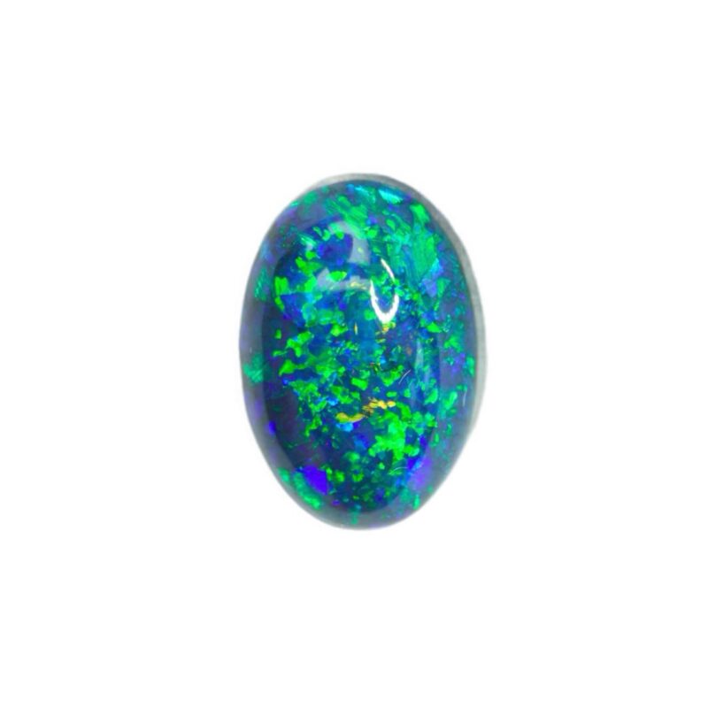 Collector's Grade High-Domed Australian Black Opal with Full Color on Both Sides