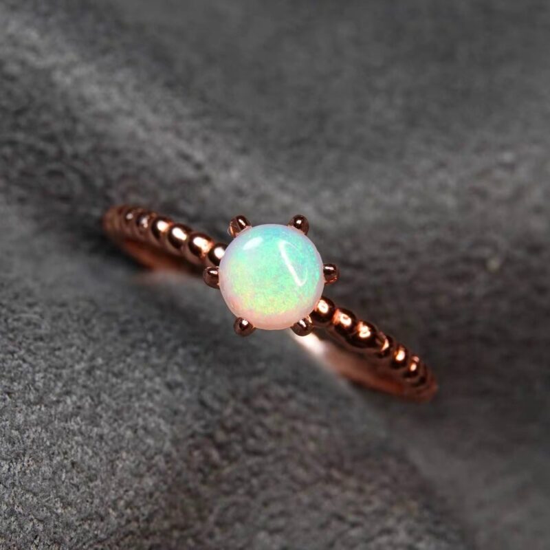 Sterling Silver Australian Crystal Opal Ring