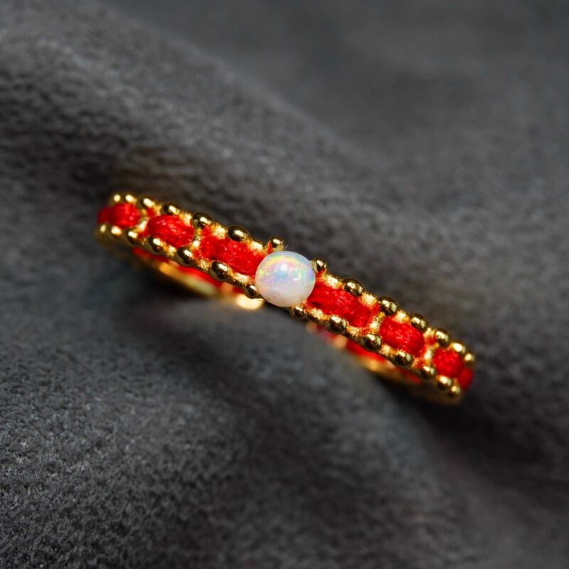 Sterling Silver Australian Crystal Opal Ring