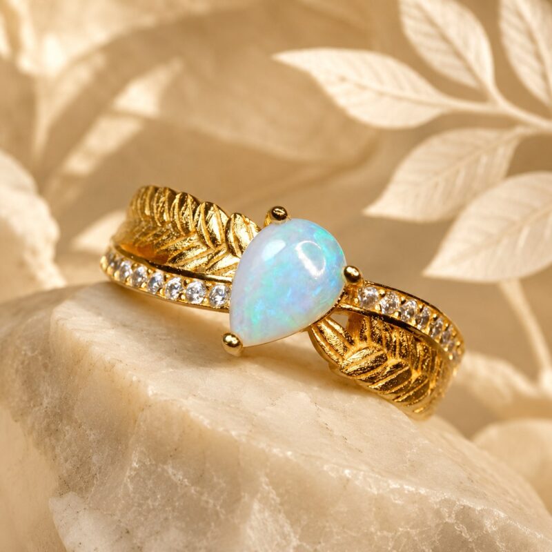 Sterling Silver Australian Crystal Opal Ring