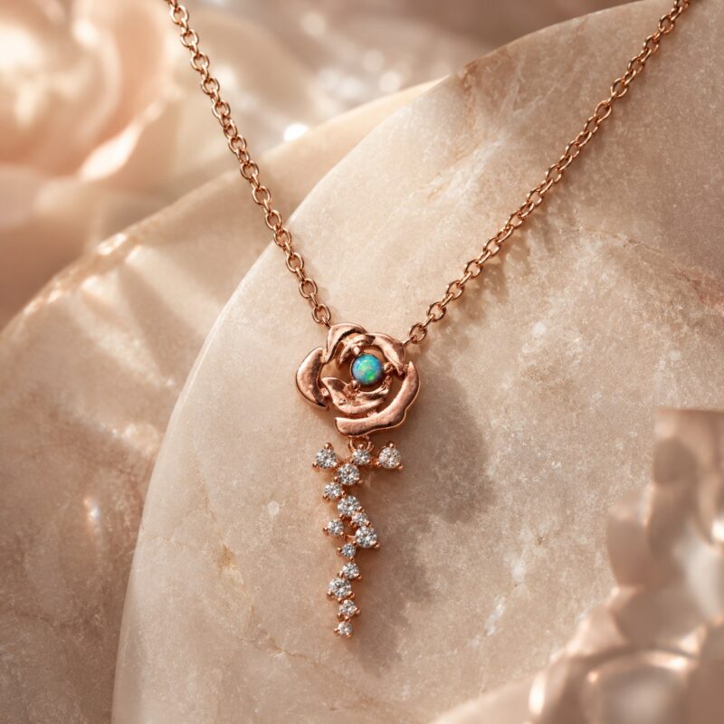 Sterling Silver Australian Crystal Opal Pendant