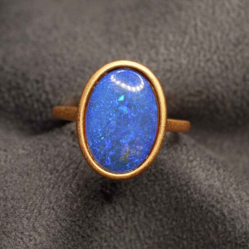 Sterling Silver Australian Crystal Opal Ring