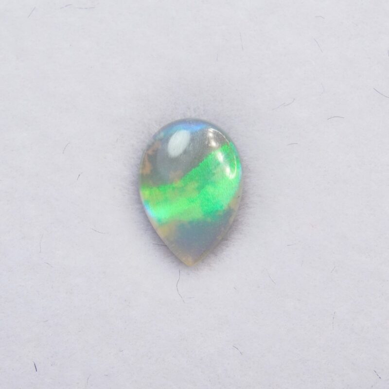 Australian Black Opal with Rolling Flash and a Cat's-eye Pattern