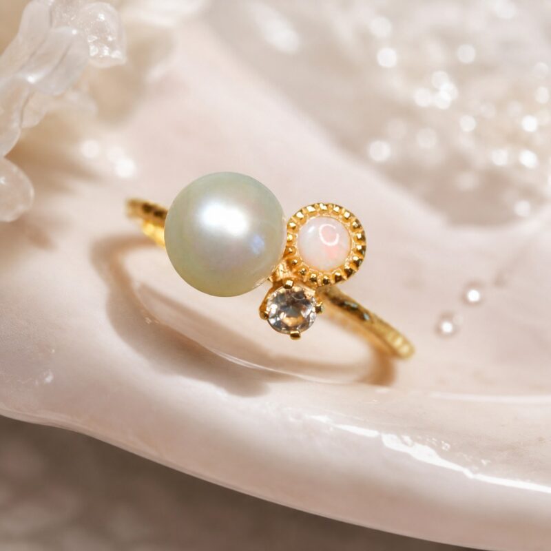 Sterling Silver Australian Crystal Opal Ring