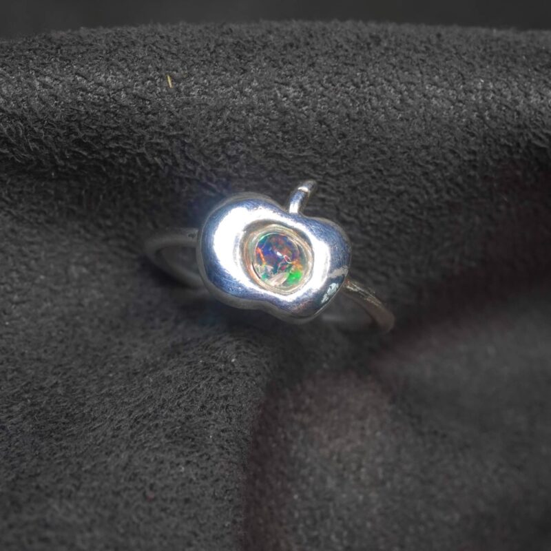 Handmade Sterling Silver Mexican Fire Opal Ring