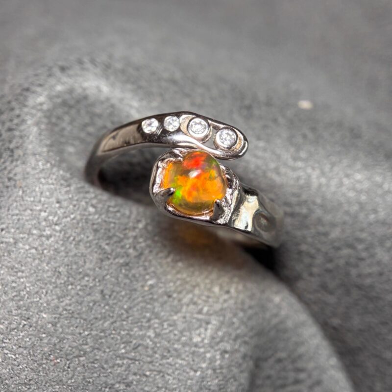 Sterling Silver Mexican Fire Opal Ring