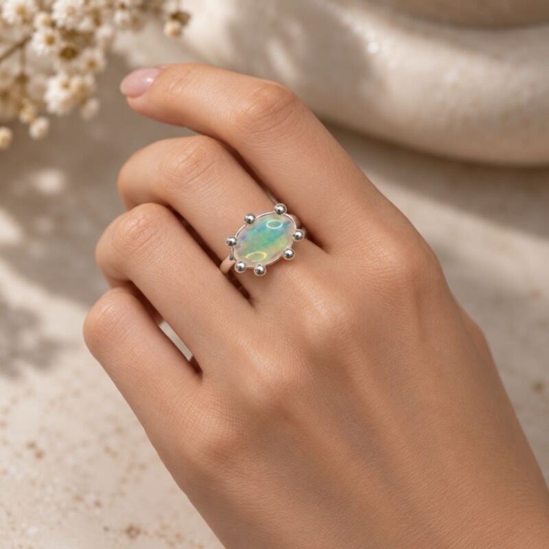 Sterling Silver Mexican Fire Opal Ring