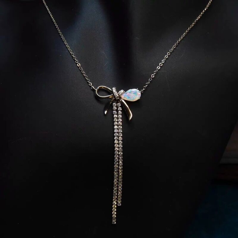 Sterling Silver Australian Crystal Opal Pendant