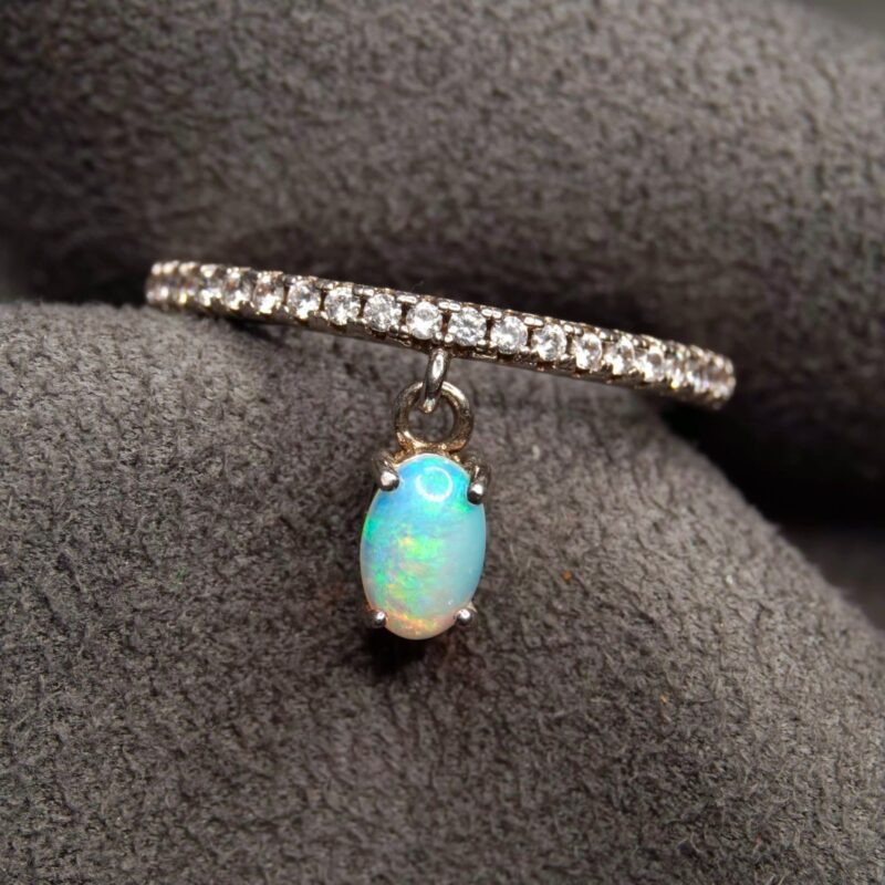 Sterling Silver Australian Crystal Opal Ring