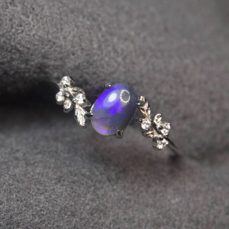 Sterling Silver Australian Crystal Opal Ring