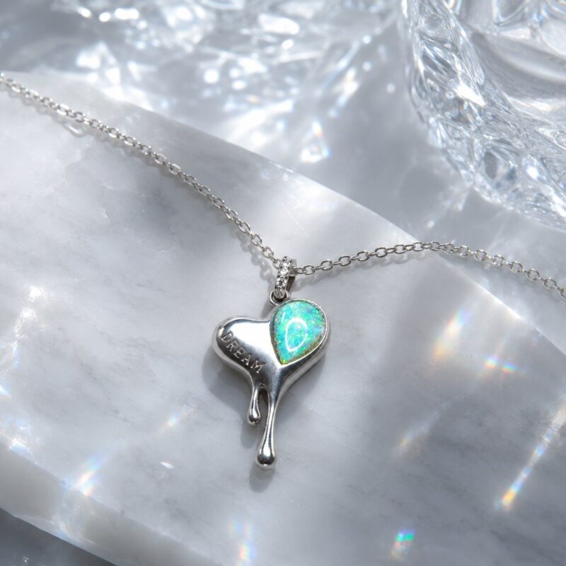 Sterling Silver Australian Crystal Opal Pendant