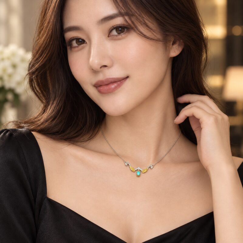 Sterling Silver Crystal Opal Pendant