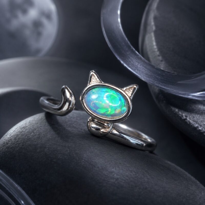Sterling Silver Australian Crystal Opal Ring