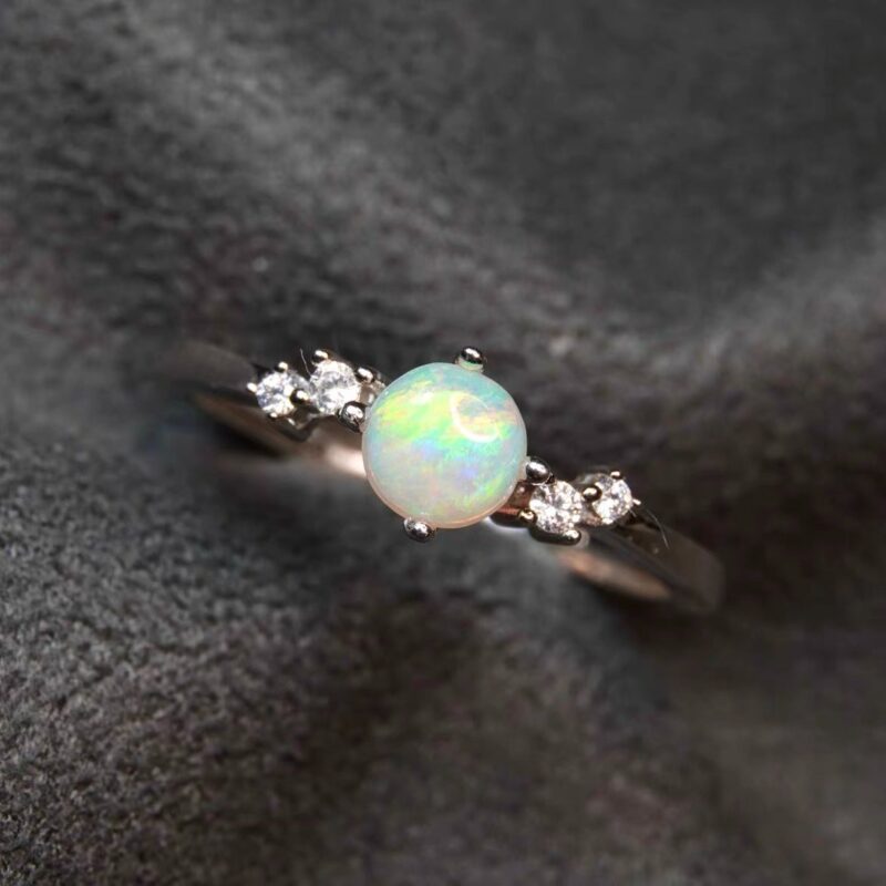 Sterling Silver Australian Crystal Opal Ring