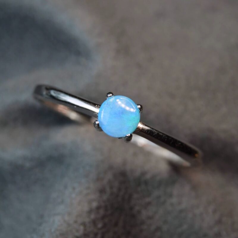 Sterling Silver Australian Crystal Opal Ring