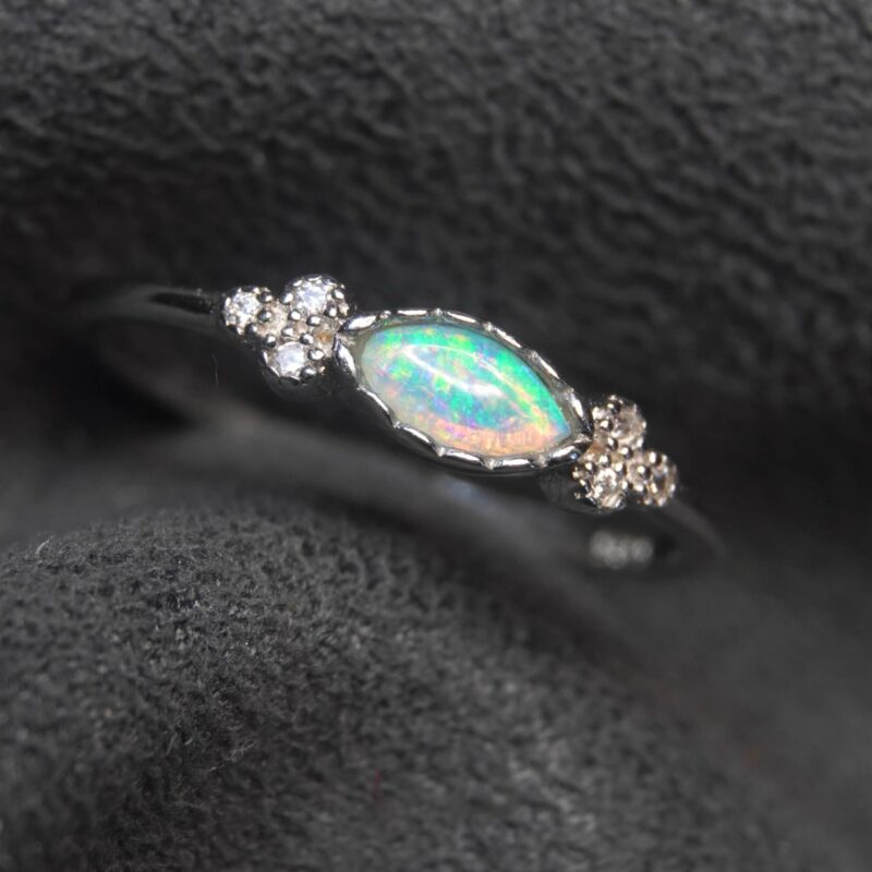 Sterling Silver Australian Crystal Opal Ring