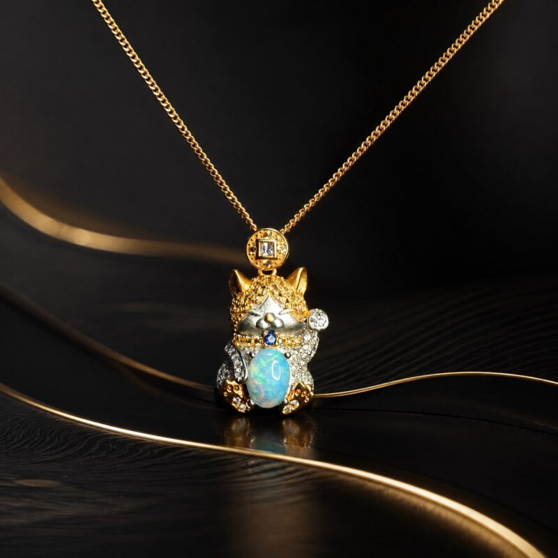 Sterling Silver Australian Crystal Opal Pendant