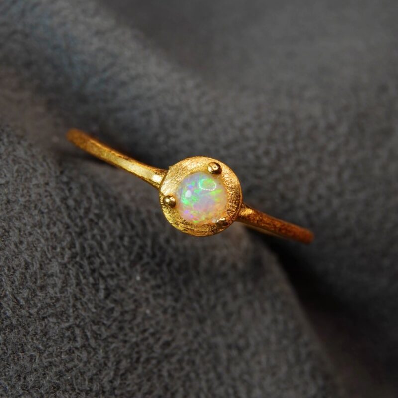 Sterling Silver Australian Crystal Opal Ring